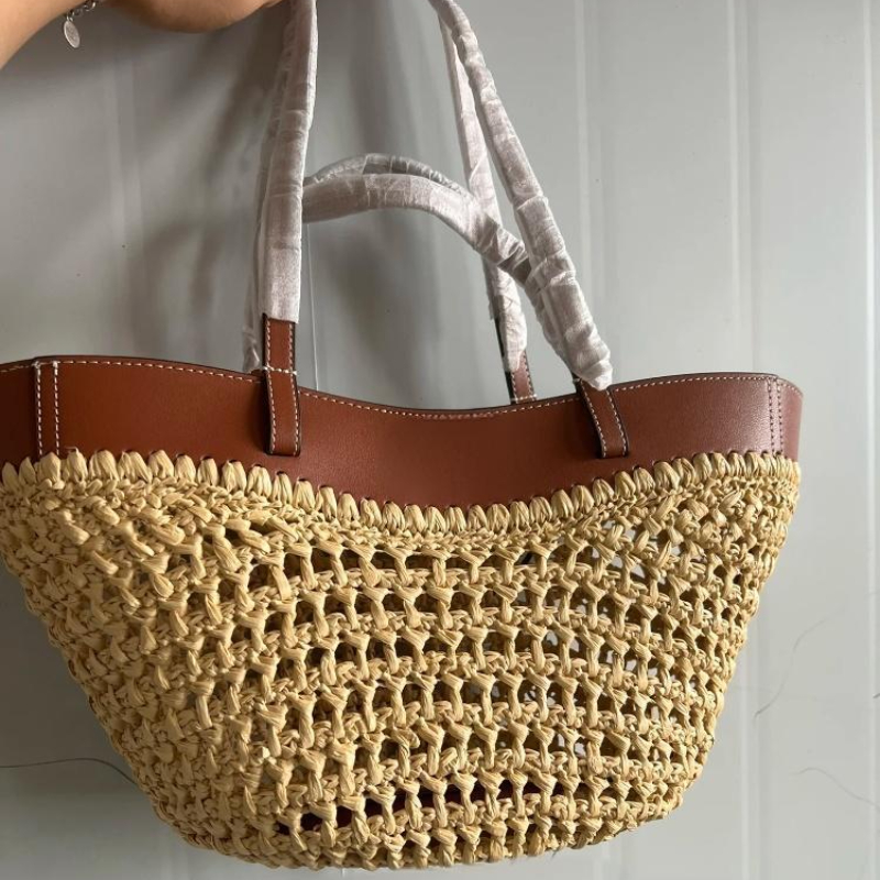 Luxury Raffia Straw Tote Bag,F - Crochet Bag Raffia 评论和价格