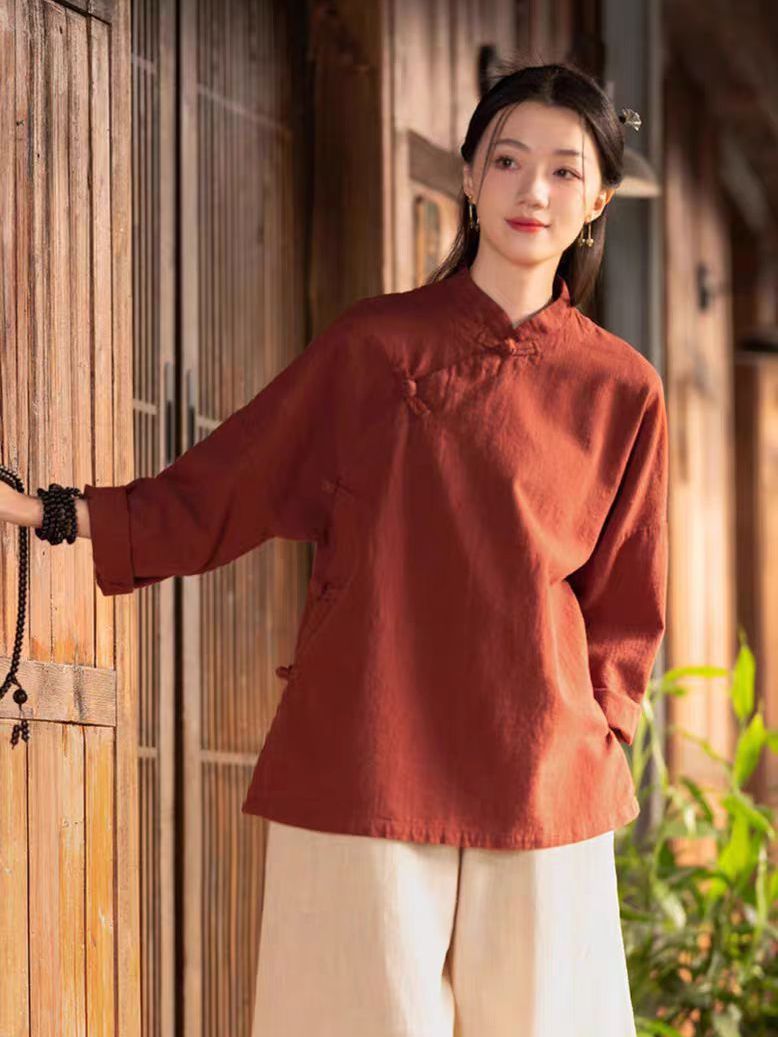 New Chinese Style Loose Long S - Linen Pant Wide 评论和价格