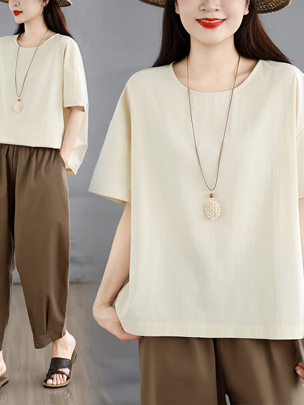 Summer Ethnic Style Women's Lo - Linen Pant Wide 评论和价格